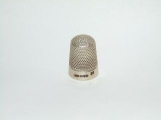 Antique 1921 Chester Solid Silver Thimble By Henry Griffith Sons