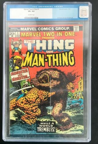 Marvel Two - In - One (1st Series) Thing Vs Man Thing 1 1974