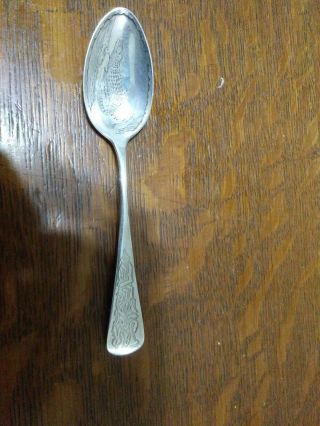 Vintage Sterling Silver Souvenir Spoon Jacksonville Dated 1/26/1892 Initial W