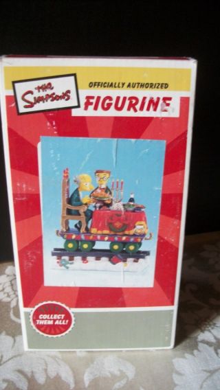 Simpsons Christmas Express Train Hamilton Figurine " A Feast For One " - Nib