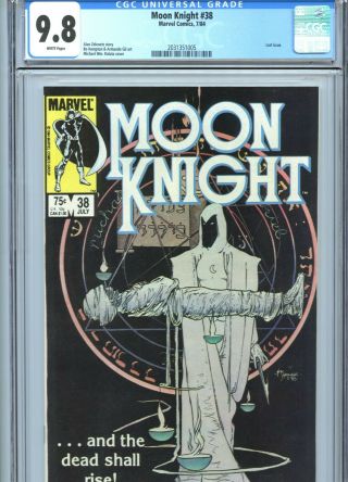 Moon Knight 38 Cgc 9.  8 White Pages Kaluta Cover Last Issue Marvel Comics 1984