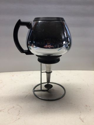 Vintage Silver Vacuum Coffee Pot Percolator On A Stand Only