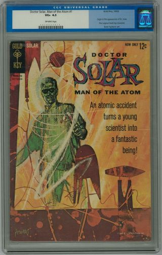 Doctor Solar,  Man Of The Atom 1 Cgc 4.  5 (ow) Origin & 1st App Of Dr.  Solar