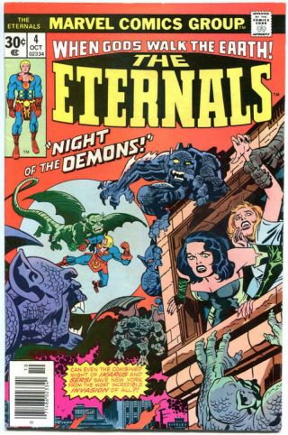 Eternals 4,  Vf/nm,  Jack Kirby,  Marvel,  Night Of The Demons,  1976,  More In Store