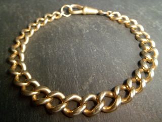 Antique Victorian Gold Tone Chunky Albert Pocket Watch Chain Bracelet