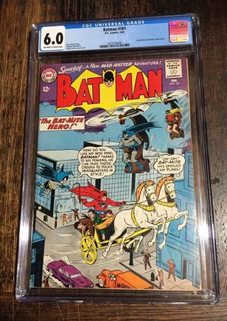 Batman Comic 161 Cgc 6.  0 Classic Cover The Bat - Mite Hero⭐️⭐️⭐️