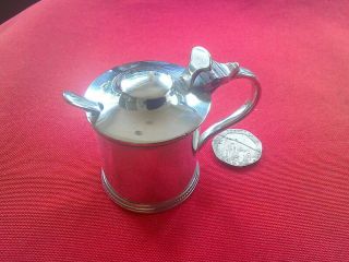 Charming Little Antique Silver Plate Mustard/condiment Pot By Daniel & Arter