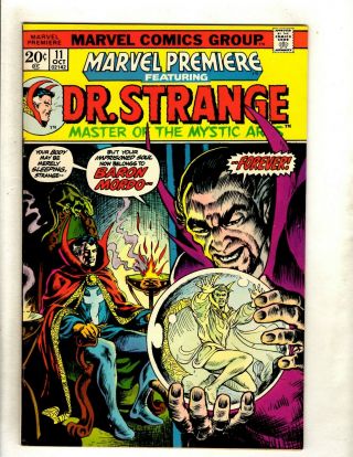 Marvel Premiere 11 Vf Comic Book Feat.  Dr.  Strange Master Mystic World Rs1