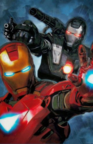 Iron Man & War Machine Signed Comic Art Avengers Endgame Marvel Stan Lee