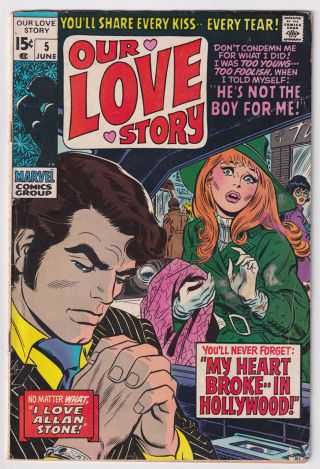 Our Love Story 5 (1970) Jim Steranko Art; Buscema,  Romita; Vg/fn 5.  0