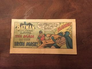 Batman Kelloggs Pop Tarts Mini Comic Promo The Man In The Iron Mask 1966 Rare
