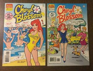 Archie Comics Cheryl Blossom 1 X2 95 & 96 Both Nm Pics Sexy Bikini Cover