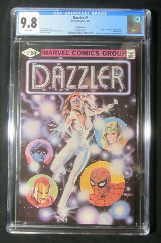 Dazzler 1 Cgc 9.  8 .  Printing Error (2 Ad Pages Printed Without Color)