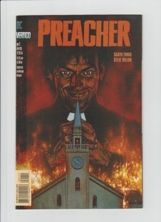 Preacher 1 (apr 1995,  Dc) Nm (9.  4) 1st.  App.  Jesse,  Cassidy & Tulip
