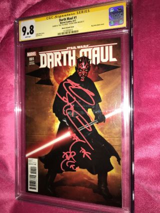 Darth Maul 1 Movie Variant Cgc 9.  8 Signed By Ray Park Inscribed “feel The Force”