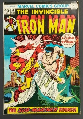 1973 Jan No.  54 Marvel Comic The Invincible Iron Man 1st Moondragon 20 Cents Cs1