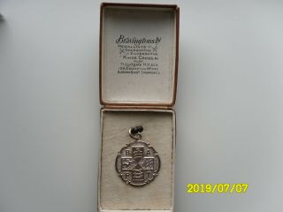 Vintage Silver Fob Medal 1938 - B.  A.  P.  T.