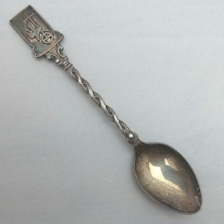 Antique Christian Dove Cross Collectible Silver Plated Souvenir Spoon Holland