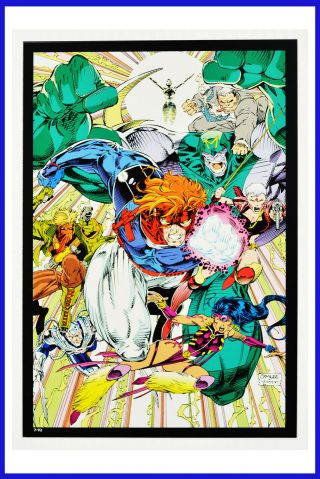Wild C.  A.  T.  S Art Portfolio Six Cards Image 1992 One Card Signed By Jim Lee NM, 4