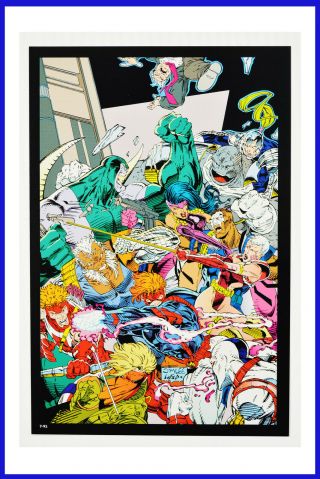 Wild C.  A.  T.  S Art Portfolio Six Cards Image 1992 One Card Signed By Jim Lee NM, 6