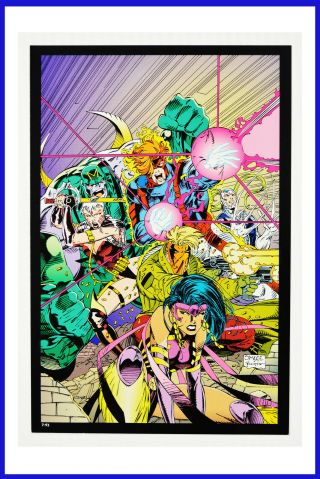 Wild C.  A.  T.  S Art Portfolio Six Cards Image 1992 One Card Signed By Jim Lee NM, 7