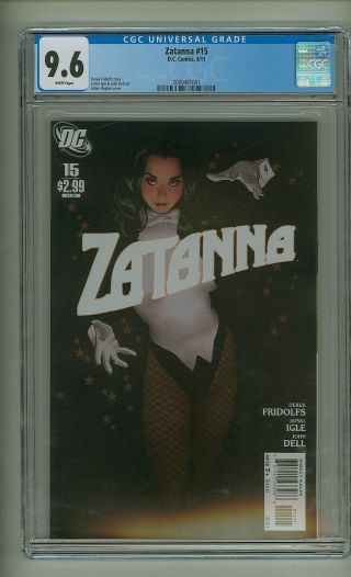 Zatanna 15 (cgc 9.  6) White Pages; Adam Hughes Cover 2011 Dc Comics (c 24091)
