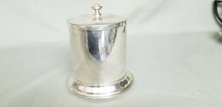 An Antique Silver Plated Biscuit Barrel By James Dixon & Sons.  Sheffield.