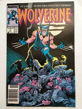 Wolverine 1 (nov 1988,  Marvel) 1st Wolverine As Patch Key