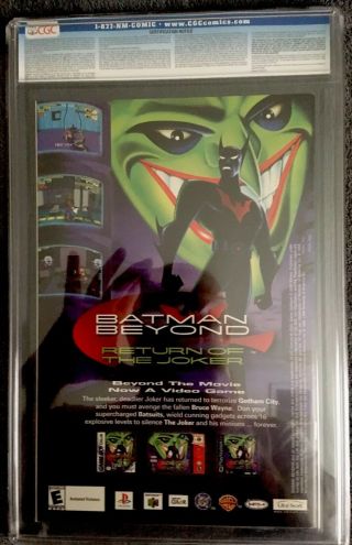 BATMAN BEYOND RETURN OF THE JOKER 1 DC COMICS 2001 CGC 9.  8 MOVIE LOW PRINT RUN 3