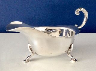 Antique Georgian Style Large Silver Plated Gravy Boat Barker Brothers C1900