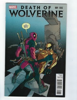 Death Of Wolverine 1 Deadpool Variant Cover Nm Marvel