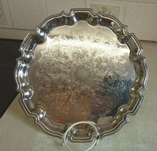 Silver Plated Cavalier Tray / Salver.  10 Inches.