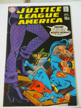 Justice League Of America - 75 - 1st Dinah Lance / Black Canary - 1969 - Dc Comics