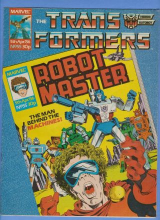 Marvel Uk The Transformers 55 (1986) British Weekly Comic