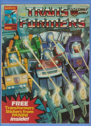 Marvel Uk The Transformers 53 (1986) British Weekly Comic