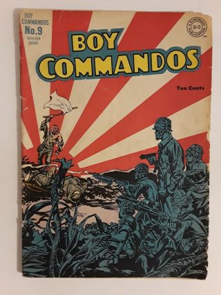 Boy Commandos 9 (g/vg 3.  0) 1944 Golden Age Jack Kirby Cover Art; Dc Comics