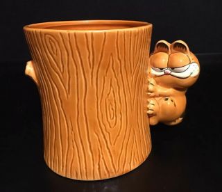 Garfield Coffee Cup Mug Enesco Japan / Htf Vintage 3d Garfield Collectible