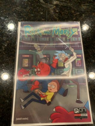 Rick And Morty Comic 1 Lenticular Variant Awesomecon Nm 1113/2000