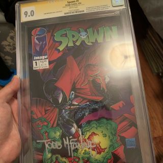 Image Comics Spawn 1 Signed by Todd McFarlane CGC 9.  0 SS 2
