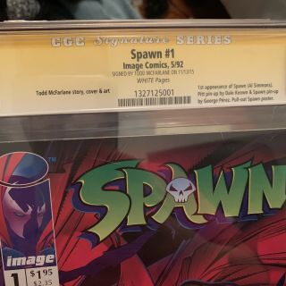Image Comics Spawn 1 Signed by Todd McFarlane CGC 9.  0 SS 3