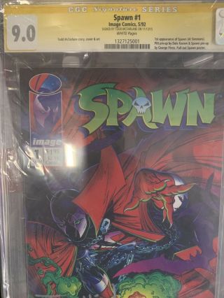 Image Comics Spawn 1 Signed by Todd McFarlane CGC 9.  0 SS 4