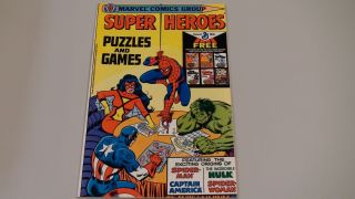 Marvel Heroes Puzzles And Games Rare Promo General Mills Uncirculated 1979
