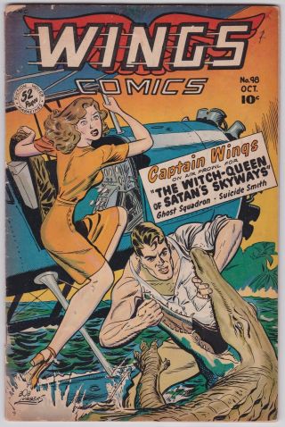 Wings Comics 98 G,  2.  5 Captain Wings Suicide Smith 1948
