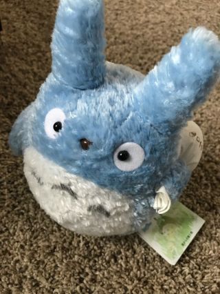 Totoro Plush Blue Japan Anime Fluffy Version Toy Version