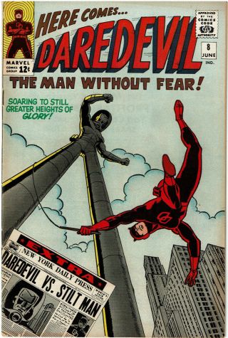 Daredevil 8 Fn 6.  0 1st Stilt Man Classic Cover