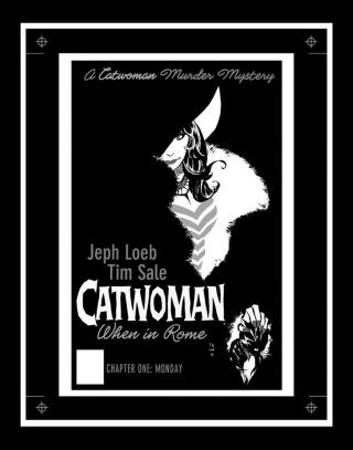 Tim Catwoman When In Rome 1 Rare Production Art Cover Monotone