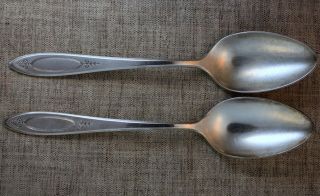 Oneida Community Plate " Adam " 2 Silverplate Tablespoons/serving Spoons 1917