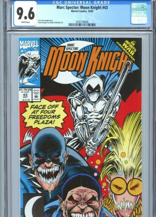 Marc Spector Moon Knight 43 Cgc 9.  6 White Pages Marvel Comics 1992