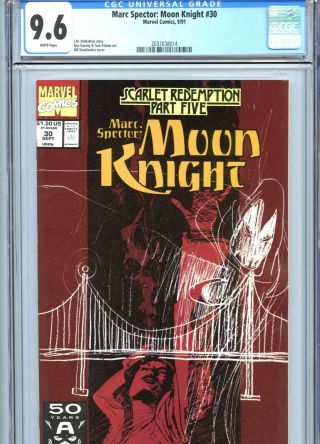 Marc Spector Moon Knight 30 Cgc 9.  6 White Pages Marvel Comics 1991