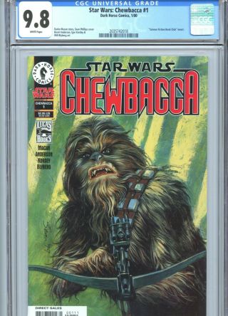 Star Wars Chewbacca 1 Cgc 9.  8 White Pages Dark Horse 2000